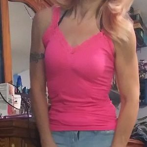 Neon pink tank top